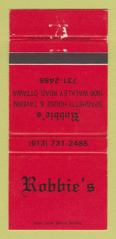 Matchbook Cover - Robbie's Spaghetti House Ottawa ON WEAR 30 Strike
