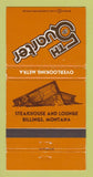 Matchbook Cover - 5th Quarter Steak House Billings MT WEAR 30 Strike