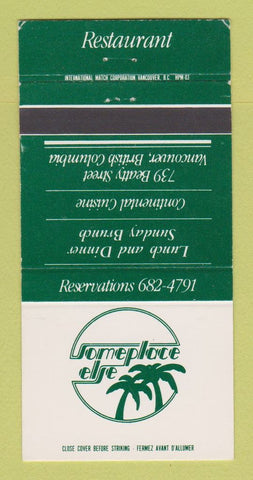 Matchbook Cover - Someplace Else Restaurant Vancouver BC WEAR 30 Strike