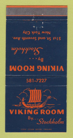 Matchbook Cover - Viking Room New York City  WEAR 30 Strike