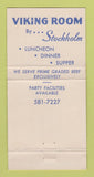 Matchbook Cover - Viking Room New York City  WEAR 30 Strike