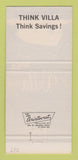 Matchbook Cover - Villa Beer and Wine Gaithersburg MD 30 Strike