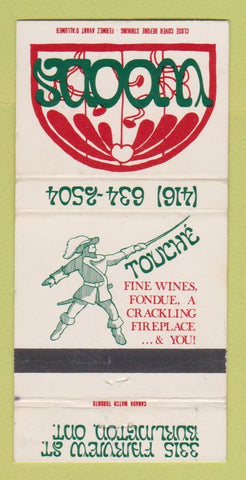Matchbook Cover - Woods Restaurant Burlington ON 30 Strike
