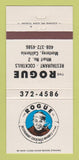Matchbook Cover - Srogue Restaurant Monterey CA 30 Strike