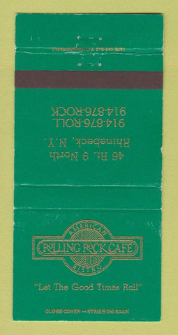 Matchbook Cover - Rolling Rock Cafe Rhinebeck NY WEAR 30 Strike