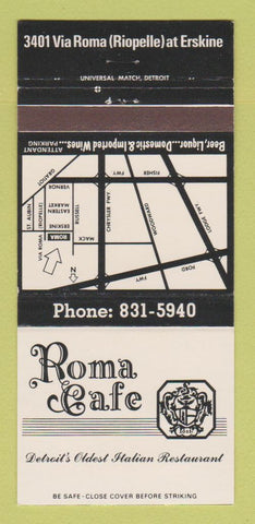 Matchbook Cover - Roma Cafe Detroit MI 30 Strike