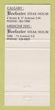 Matchbook Cover - Yeoman Steak House Edmonton AB 30 Strike