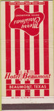 Matchbook Cover - Hotel Beaumont TX Christmas 30 Strike