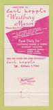 Matchbook Cover - Carl Hoppl's Westbury Manor LI NY 30 Strike