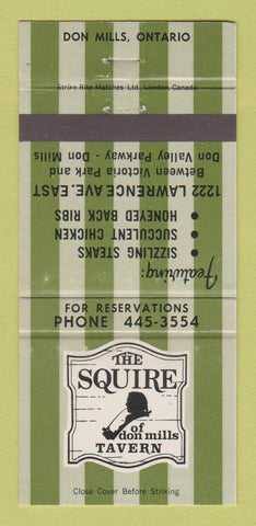 Matchbook Cover - Squire Restaurant Don Mills ON 30 Strike