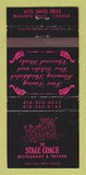 Matchbook Cover - Stage Coach Restaurant Niagara Falls ON WEAR 30 Strike