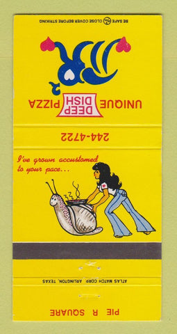 Matchbook Cover - Pie R Square Pizza Fort Worth TX 30 Strike