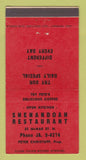 Matchbook Cover - Shenandoah Restaurant Hamilton? ON RED 30 Strike