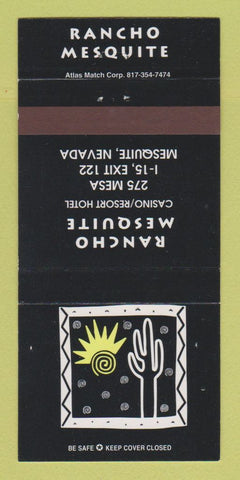 Matchbook Cover - Rancho Mesquite Restaurant Mesquite NV 30 Strike