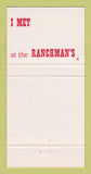 Matchbook Cover - Ranchman's Steak House Calgary AB 30 Strike