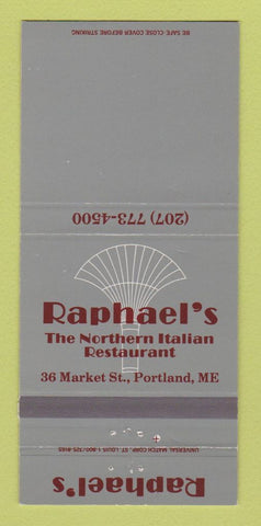 Matchbook Cover - Raphael's Italian Restaurant Portland ME 30 Strike