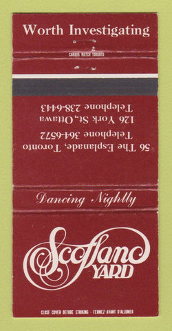 Matchbook Cover - Scotland Yard Toronto ON Ottawa WEAR 30 Strike