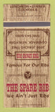 Matchbook Cover - The Spare Rib Restaurant Commack NY 30 Strike