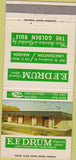 Matchbook Cover - Drum Funeral Home Linkenton Maiden NC  30 Strike