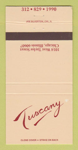 Matchbook Cover - Tuscany Restaurant Chicago IL 30 Strike