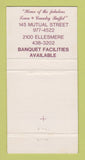 Matchbook Cover - Town & Country Scarborough ON 30 Strike