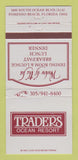 Matchbook Cover - Traders Ocean Resort Pompano Beach FL 30 Strike