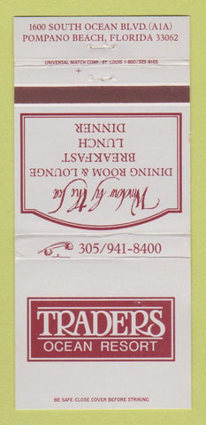 Matchbook Cover - Traders Ocean Resort Pompano Beach FL 30 Strike