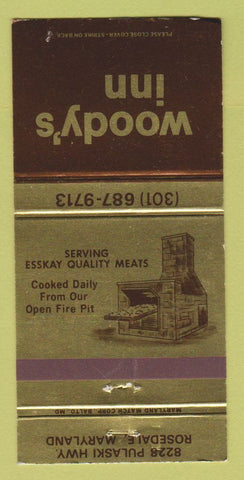 Matchbook Cover - Woody's Inn Rosedale MD 30 Strike