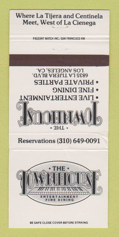 Matchbook Cover - Townhouse Restaurant Los Angeles CA WORN 30 Strike
