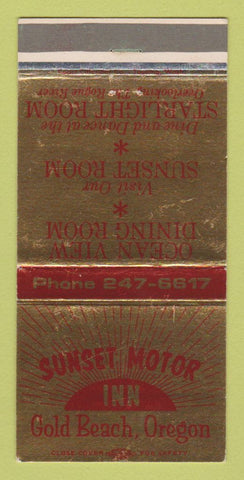 Matchbook Cover - Sunset Motor Inn Gold Beach OR WEAR 30 Strike
