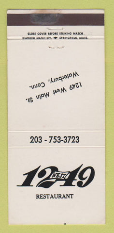 Matchbook Cover - 1249 West Restaurant Waterbury CT 30 Strike