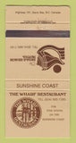 Matchbook Cover - Wharf Restaurant Bella Beach Motel Davis Bay BC WEAR 30 Strike
