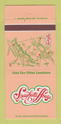Matchbook Cover - Spaghetti House Philadelphia PA Marlton NJ 30 Strike