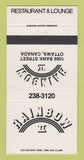 Matchbook Cover - Rainbow II Ottawa ON restaurant 30 Strike