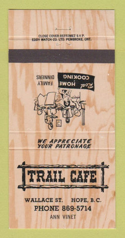 Matchbook Cover - Trail Cafe Hope BC 30 Strike