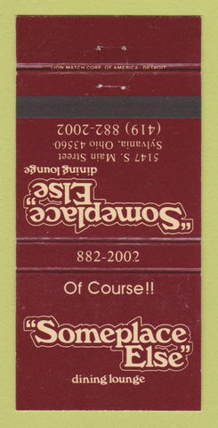 Matchbook Cover - Someplace Else Restaurant Sylvania OH 30 Strike