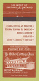 Matchbook Cover - Ye Olde Cottage Inn Smithville ON 30 Strike