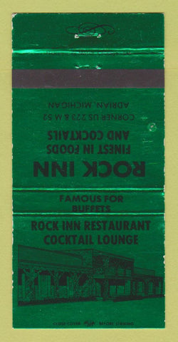 Matchbook Cover - Rock Inn Adrian MI WEAR 30 Strike