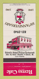 Matchbook Cover - Roma Cafe Detroit MI 1990 30 Strike