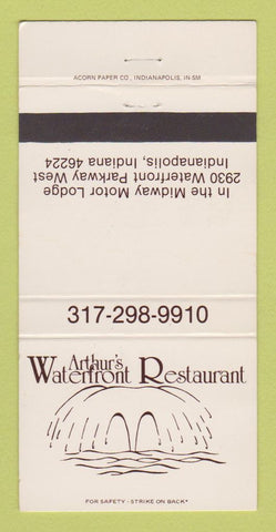 Matchbook Cover - Arthur's Waterfront Restaurant Indianapolis IN 30 Strike