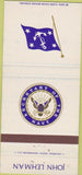 Matchbook Cover - Secretary of the Navy John Lehman 30 Strike