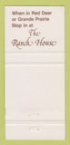 Matchbook Cover - Traders Steak House Saskatoon SK 30 Strike