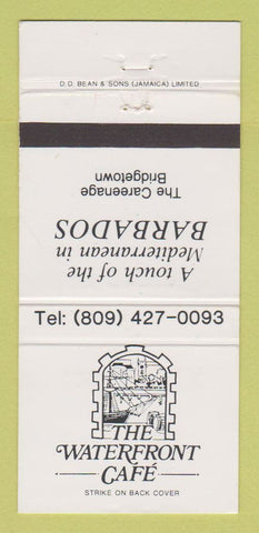 Matchbook Cover - Waterfront Cafe Bridgetown Barbados 30 Strike