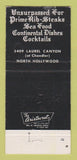 Matchbook Cover - Joe Capra's Red Lantern Inn North Hollywood CA 30 Strike