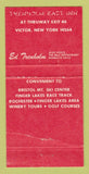 Matchbook Cover - Trenholm Restaurant Victor NY WEAR 30 Strike