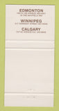 Matchbook Cover - Stage West Theatre Restaurant Edmonton AB Winnipeg 30 Strike