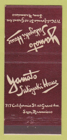 Matchbook Cover - Yamato Sukiyaki House San Francisco CA 21 Strike Feature