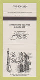 Matchbook Cover - The Wharf Restaurant Alexandria VA 30 Strike