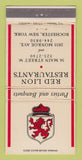 Matchbook Cover - Red Lion Restaurant Rochester NY WEAR 30 Strike