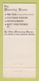Matchbook Cover - Waverley House Restaurant Hamilton ON 30 Strike